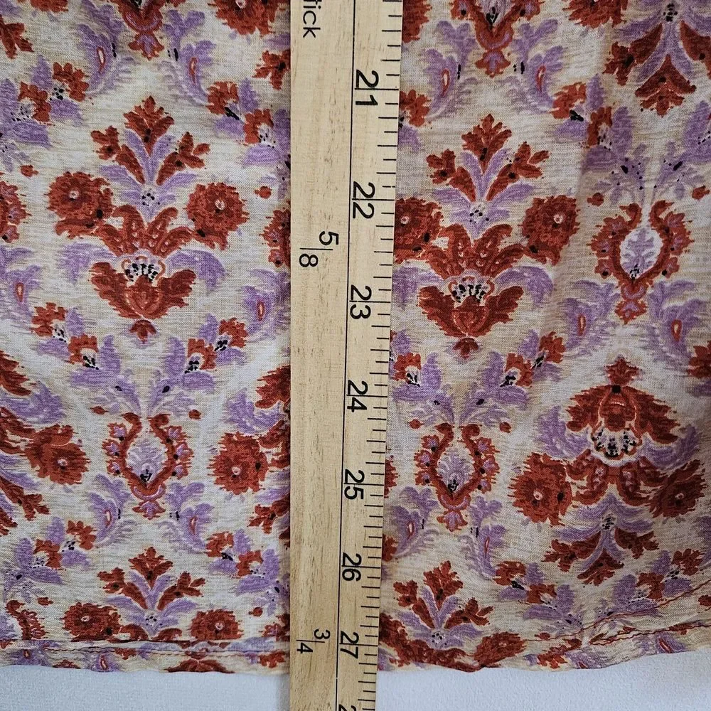 Sundance Red Rust Printed Peasant Tunic - Picture 7 of 14